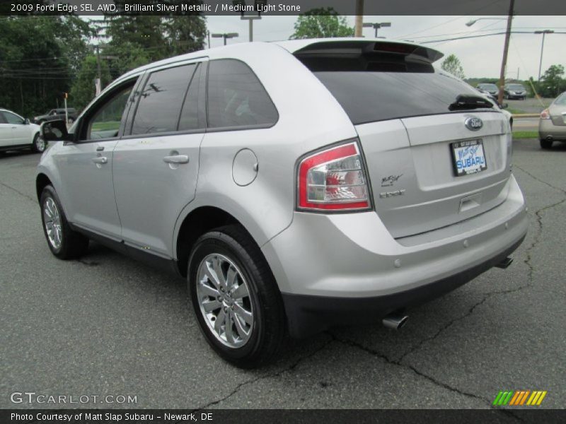 Brilliant Silver Metallic / Medium Light Stone 2009 Ford Edge SEL AWD