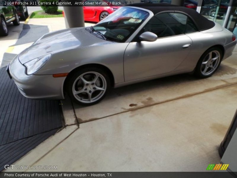 Arctic Silver Metallic / Black 2004 Porsche 911 Carrera 4 Cabriolet