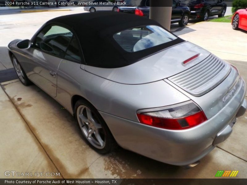 Arctic Silver Metallic / Black 2004 Porsche 911 Carrera 4 Cabriolet