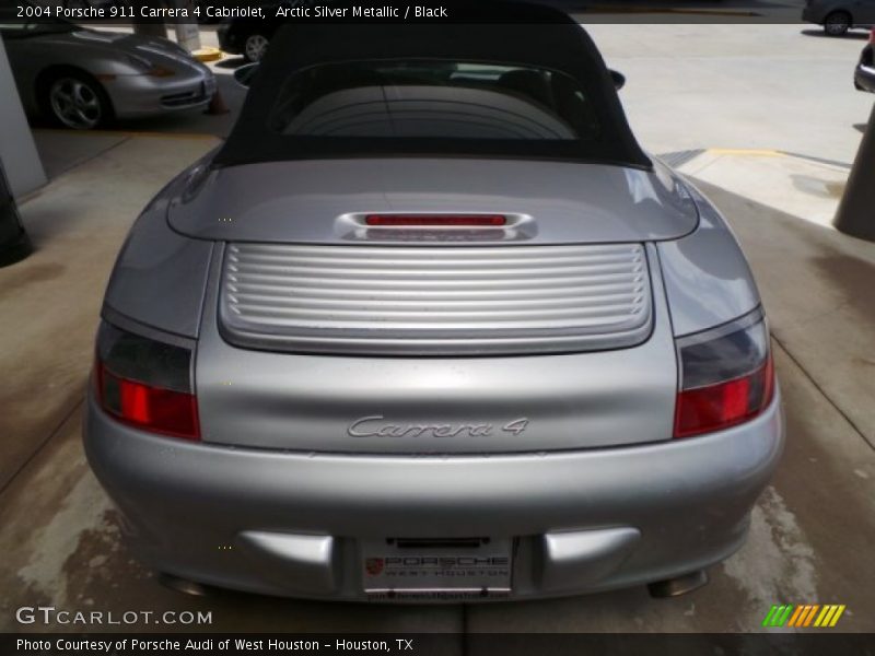Arctic Silver Metallic / Black 2004 Porsche 911 Carrera 4 Cabriolet