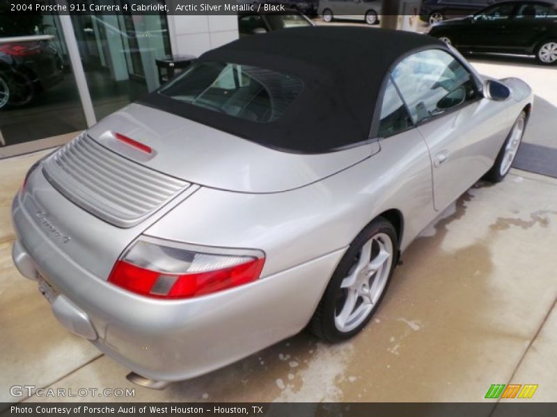 Arctic Silver Metallic / Black 2004 Porsche 911 Carrera 4 Cabriolet