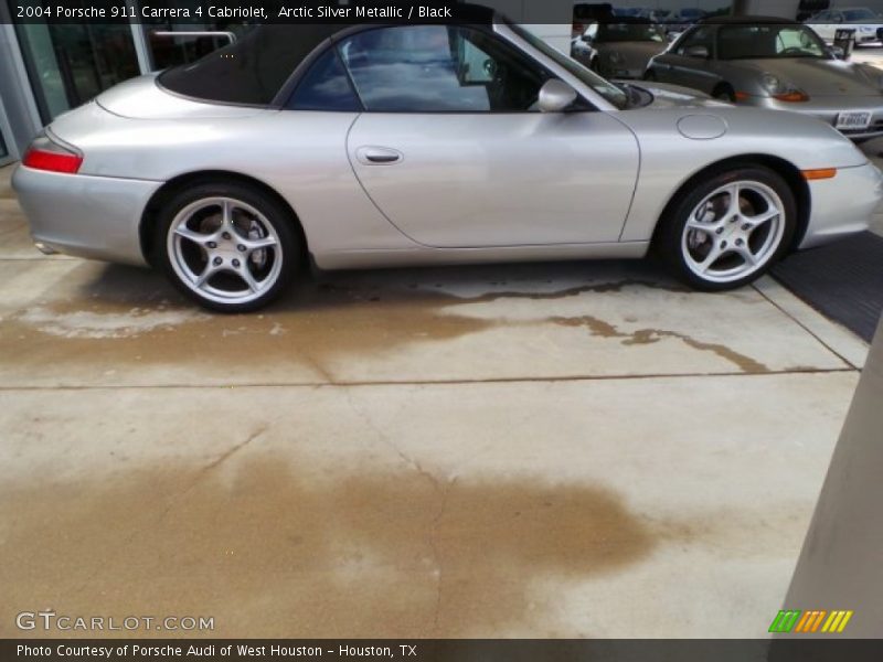 Arctic Silver Metallic / Black 2004 Porsche 911 Carrera 4 Cabriolet