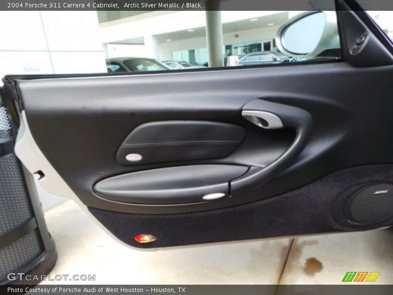 Arctic Silver Metallic / Black 2004 Porsche 911 Carrera 4 Cabriolet