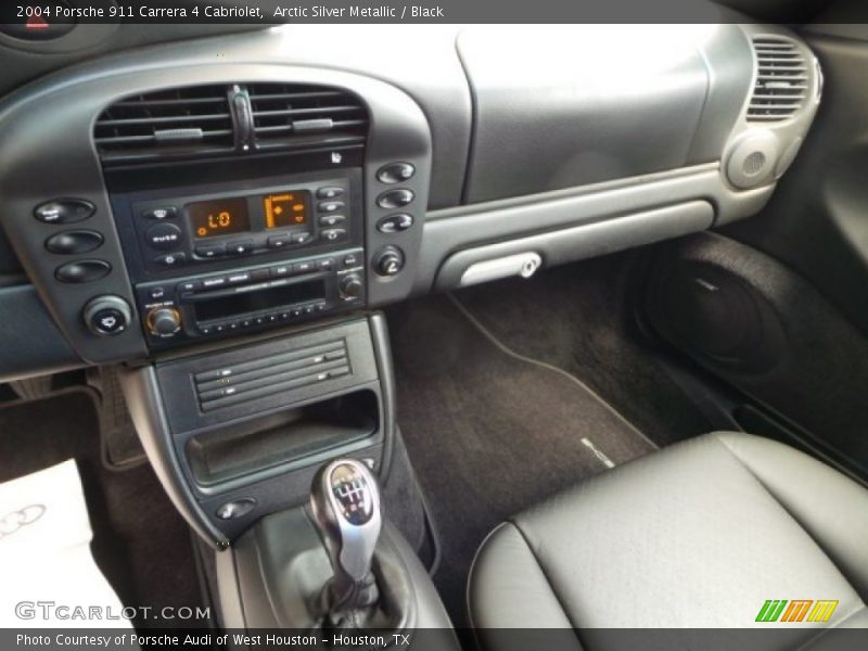 Arctic Silver Metallic / Black 2004 Porsche 911 Carrera 4 Cabriolet