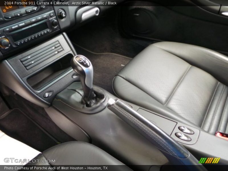 Arctic Silver Metallic / Black 2004 Porsche 911 Carrera 4 Cabriolet