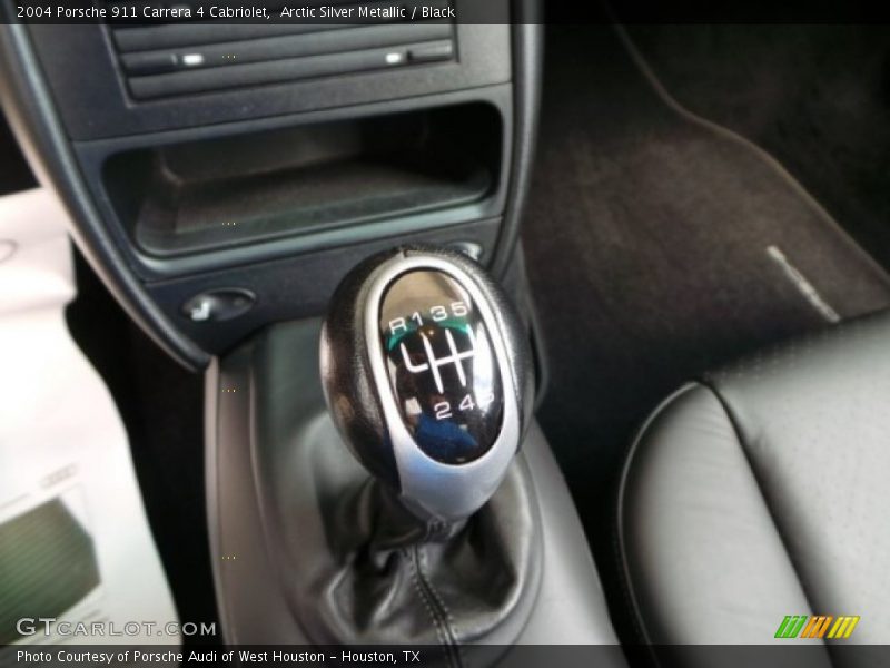 Arctic Silver Metallic / Black 2004 Porsche 911 Carrera 4 Cabriolet