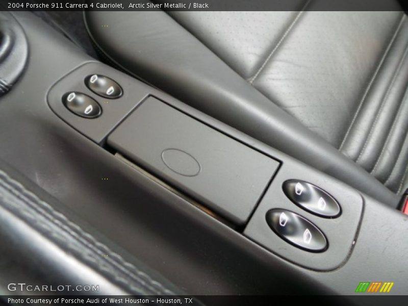 Arctic Silver Metallic / Black 2004 Porsche 911 Carrera 4 Cabriolet