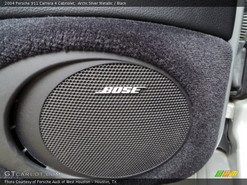 Arctic Silver Metallic / Black 2004 Porsche 911 Carrera 4 Cabriolet