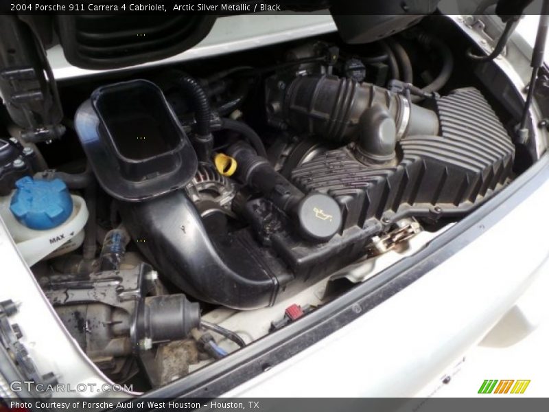 Arctic Silver Metallic / Black 2004 Porsche 911 Carrera 4 Cabriolet