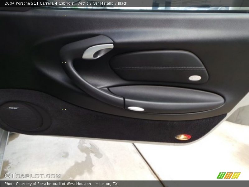 Arctic Silver Metallic / Black 2004 Porsche 911 Carrera 4 Cabriolet