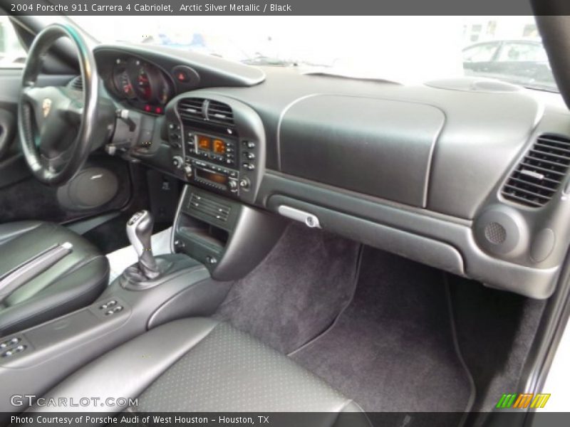 Arctic Silver Metallic / Black 2004 Porsche 911 Carrera 4 Cabriolet