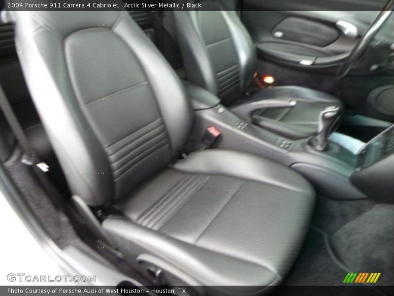 Arctic Silver Metallic / Black 2004 Porsche 911 Carrera 4 Cabriolet