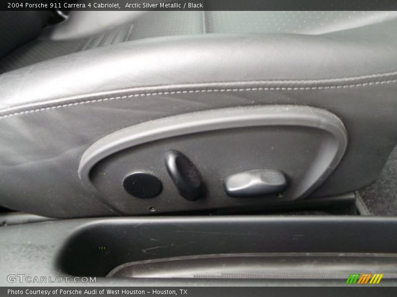 Arctic Silver Metallic / Black 2004 Porsche 911 Carrera 4 Cabriolet