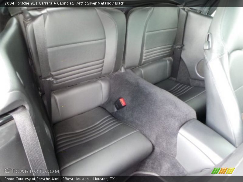 Arctic Silver Metallic / Black 2004 Porsche 911 Carrera 4 Cabriolet