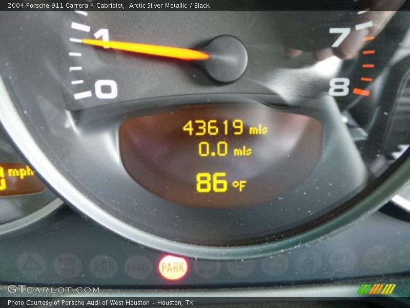 Arctic Silver Metallic / Black 2004 Porsche 911 Carrera 4 Cabriolet