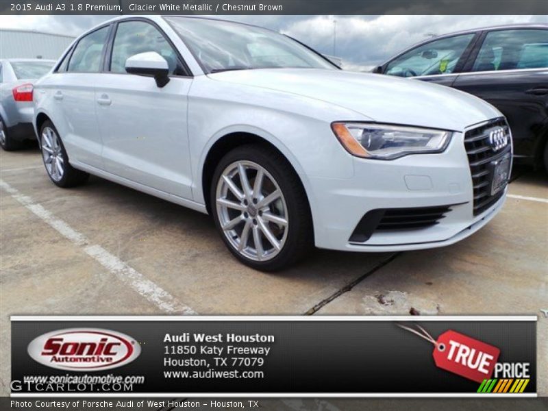 Glacier White Metallic / Chestnut Brown 2015 Audi A3 1.8 Premium