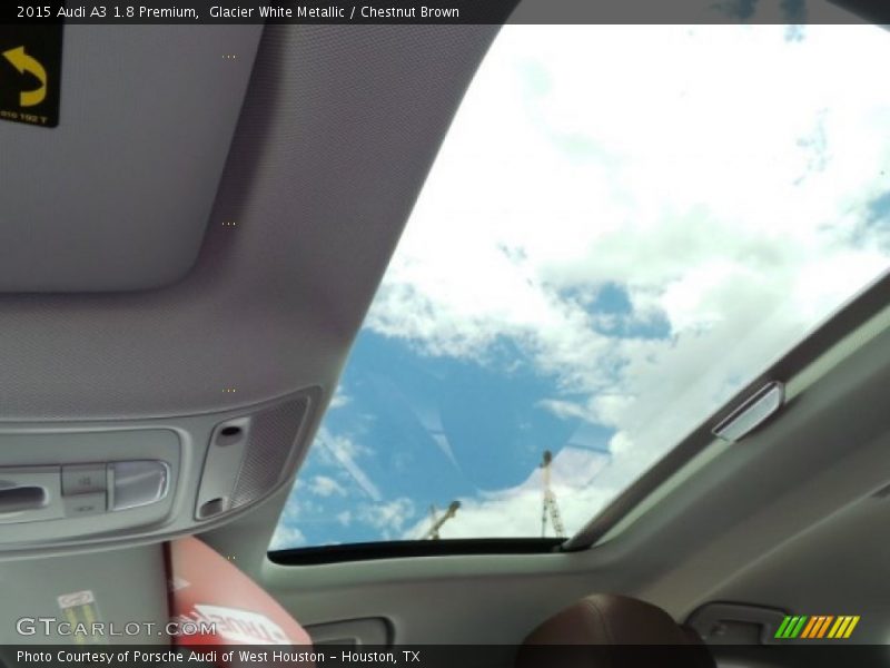 Glacier White Metallic / Chestnut Brown 2015 Audi A3 1.8 Premium