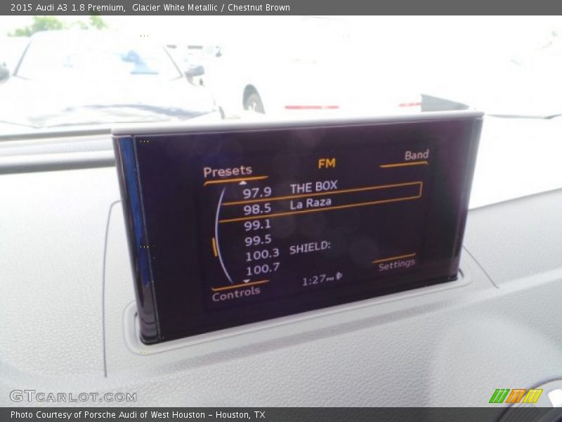 Glacier White Metallic / Chestnut Brown 2015 Audi A3 1.8 Premium