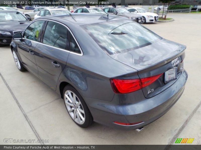 Monsoon Gray Metallic / Black 2015 Audi A3 2.0 Premium Plus quattro