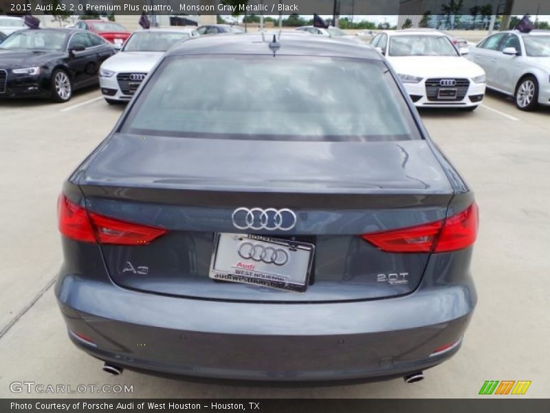 Monsoon Gray Metallic / Black 2015 Audi A3 2.0 Premium Plus quattro