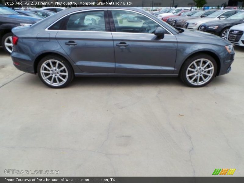 Monsoon Gray Metallic / Black 2015 Audi A3 2.0 Premium Plus quattro
