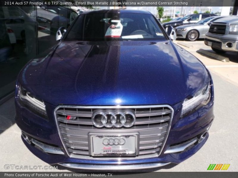Estoril Blue Metallic / Black Valcona w/Diamond Contrast Stitching 2014 Audi S7 Prestige 4.0 TFSI quattro
