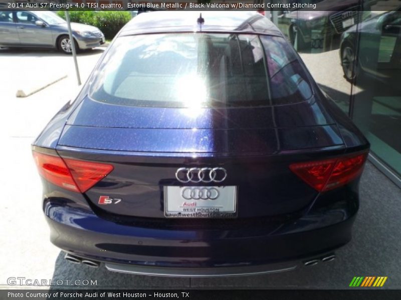 Estoril Blue Metallic / Black Valcona w/Diamond Contrast Stitching 2014 Audi S7 Prestige 4.0 TFSI quattro