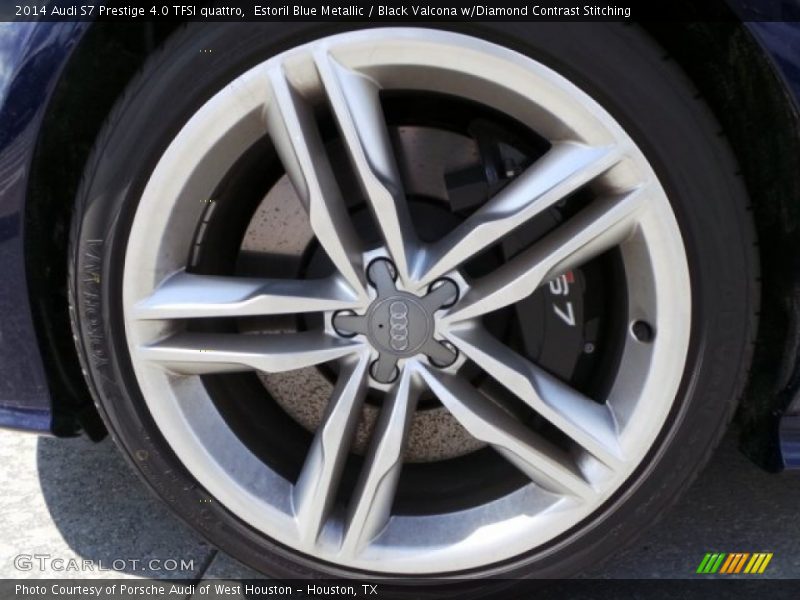 Estoril Blue Metallic / Black Valcona w/Diamond Contrast Stitching 2014 Audi S7 Prestige 4.0 TFSI quattro