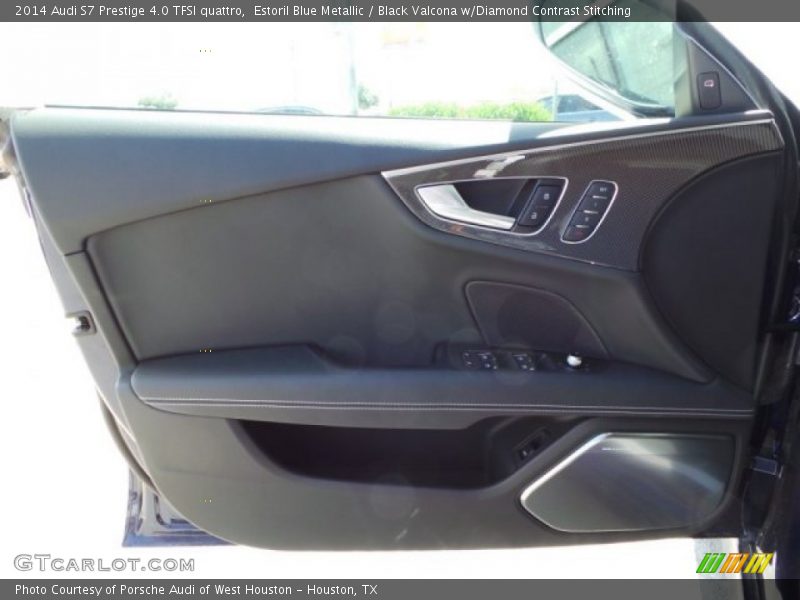Estoril Blue Metallic / Black Valcona w/Diamond Contrast Stitching 2014 Audi S7 Prestige 4.0 TFSI quattro