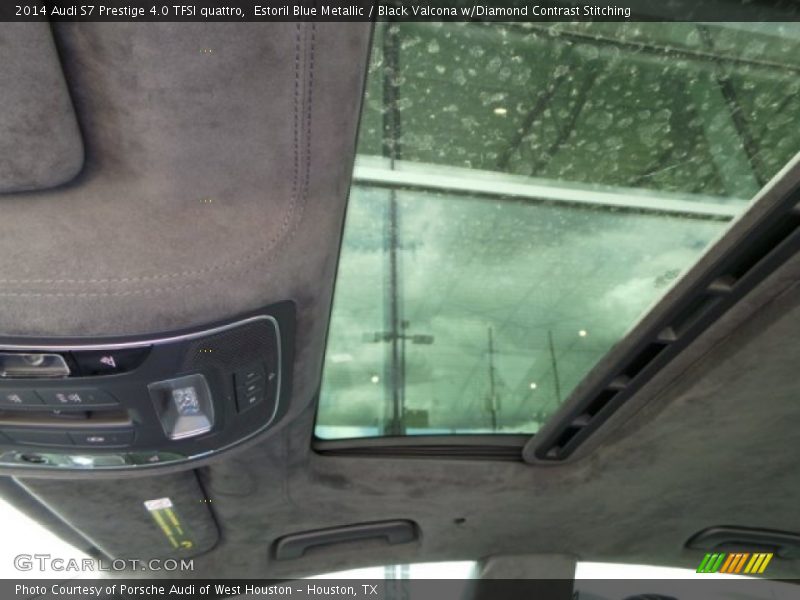 Estoril Blue Metallic / Black Valcona w/Diamond Contrast Stitching 2014 Audi S7 Prestige 4.0 TFSI quattro