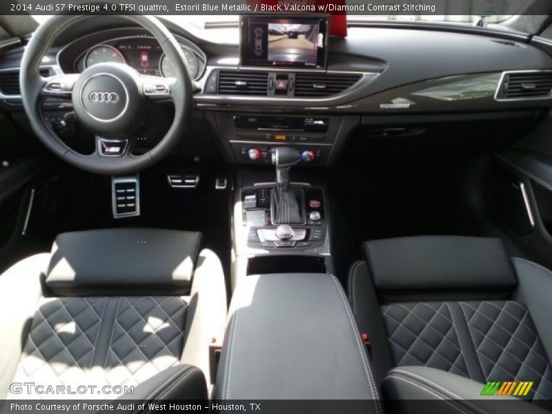 Estoril Blue Metallic / Black Valcona w/Diamond Contrast Stitching 2014 Audi S7 Prestige 4.0 TFSI quattro