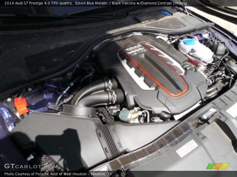 Estoril Blue Metallic / Black Valcona w/Diamond Contrast Stitching 2014 Audi S7 Prestige 4.0 TFSI quattro
