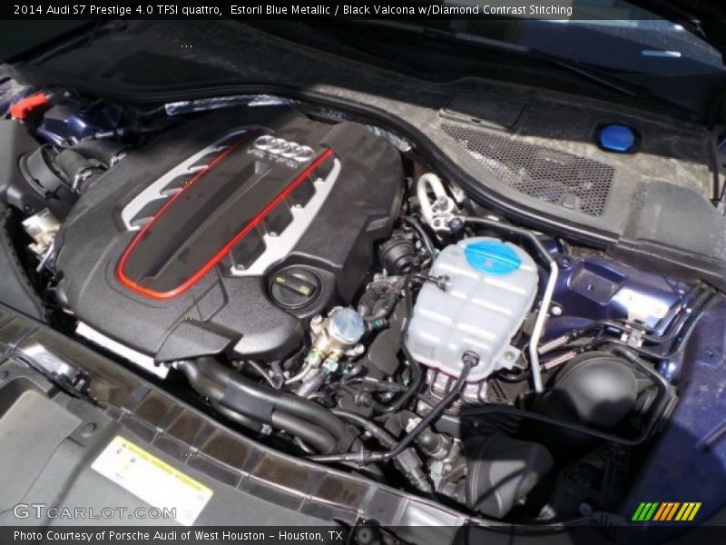 Estoril Blue Metallic / Black Valcona w/Diamond Contrast Stitching 2014 Audi S7 Prestige 4.0 TFSI quattro