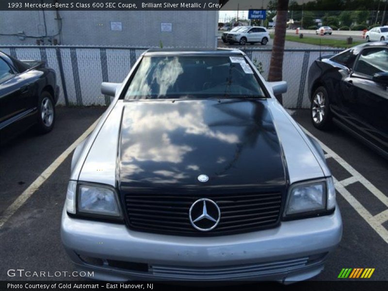 Brilliant Silver Metallic / Grey 1993 Mercedes-Benz S Class 600 SEC Coupe