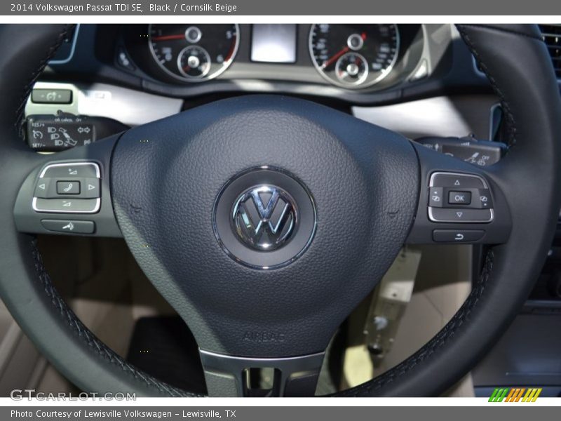 Black / Cornsilk Beige 2014 Volkswagen Passat TDI SE