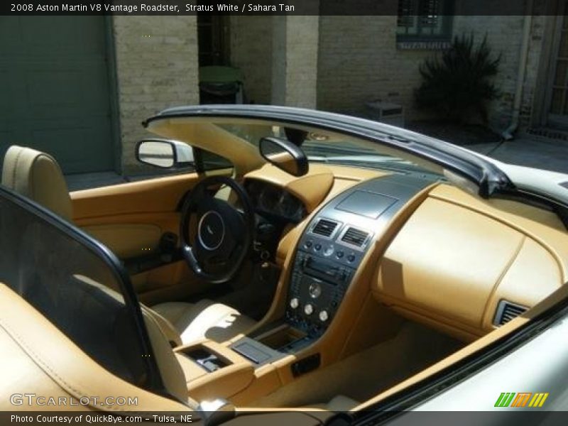 Stratus White / Sahara Tan 2008 Aston Martin V8 Vantage Roadster