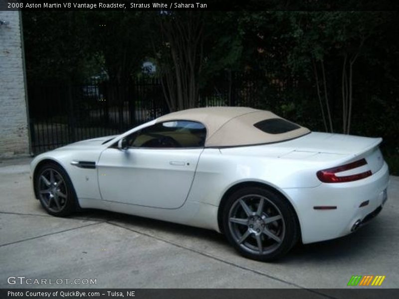Stratus White / Sahara Tan 2008 Aston Martin V8 Vantage Roadster