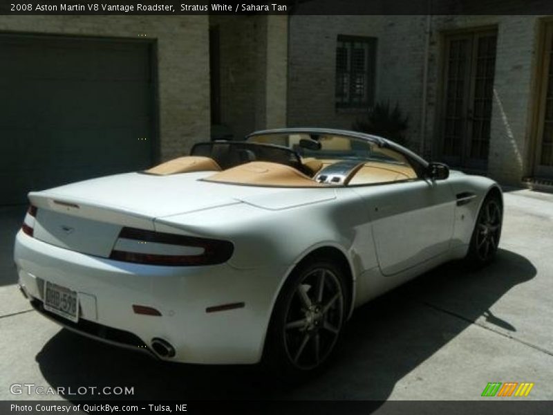 Stratus White / Sahara Tan 2008 Aston Martin V8 Vantage Roadster