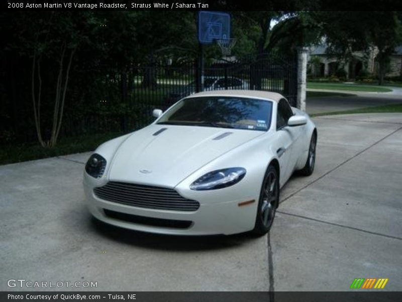 Stratus White / Sahara Tan 2008 Aston Martin V8 Vantage Roadster