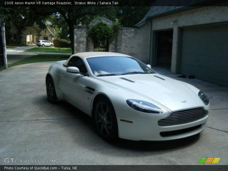 Stratus White / Sahara Tan 2008 Aston Martin V8 Vantage Roadster