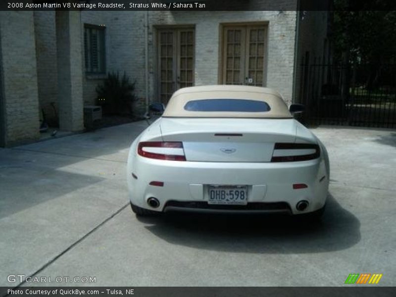 Stratus White / Sahara Tan 2008 Aston Martin V8 Vantage Roadster