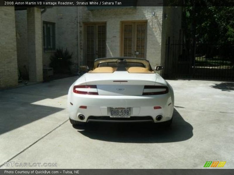 Stratus White / Sahara Tan 2008 Aston Martin V8 Vantage Roadster