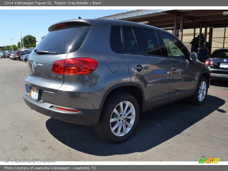 Pepper Gray Metallic / Black 2014 Volkswagen Tiguan SE