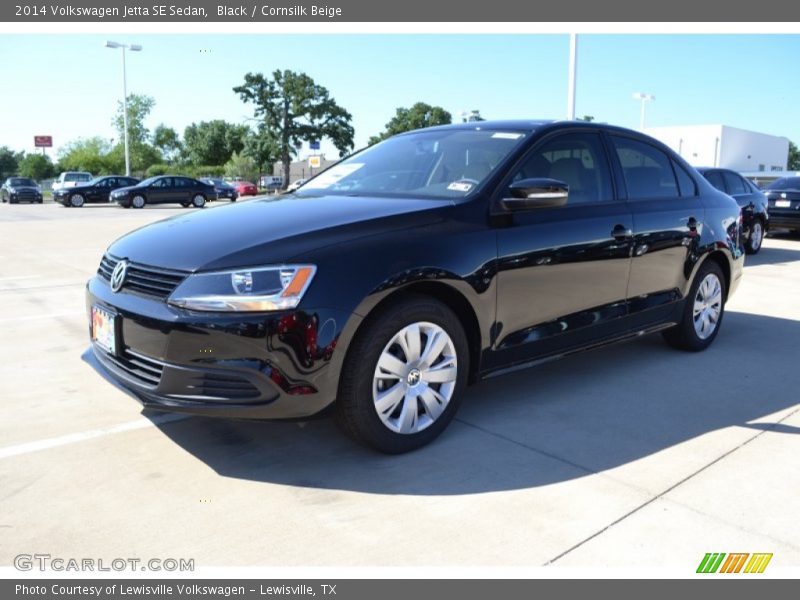 Black / Cornsilk Beige 2014 Volkswagen Jetta SE Sedan