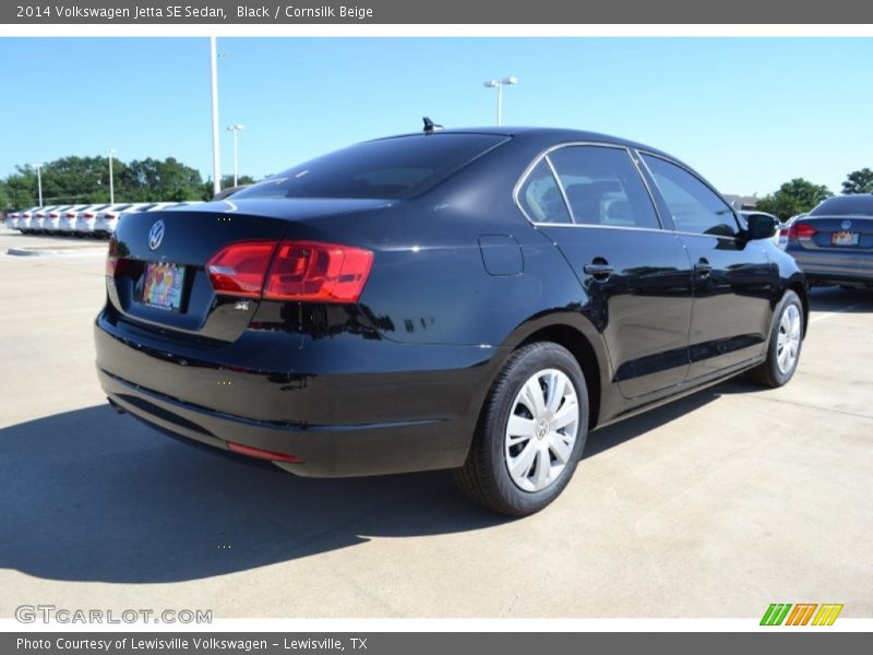 Black / Cornsilk Beige 2014 Volkswagen Jetta SE Sedan