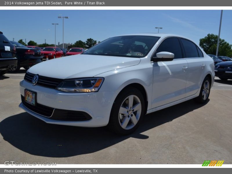 Pure White / Titan Black 2014 Volkswagen Jetta TDI Sedan