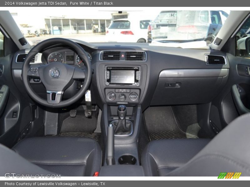 Pure White / Titan Black 2014 Volkswagen Jetta TDI Sedan