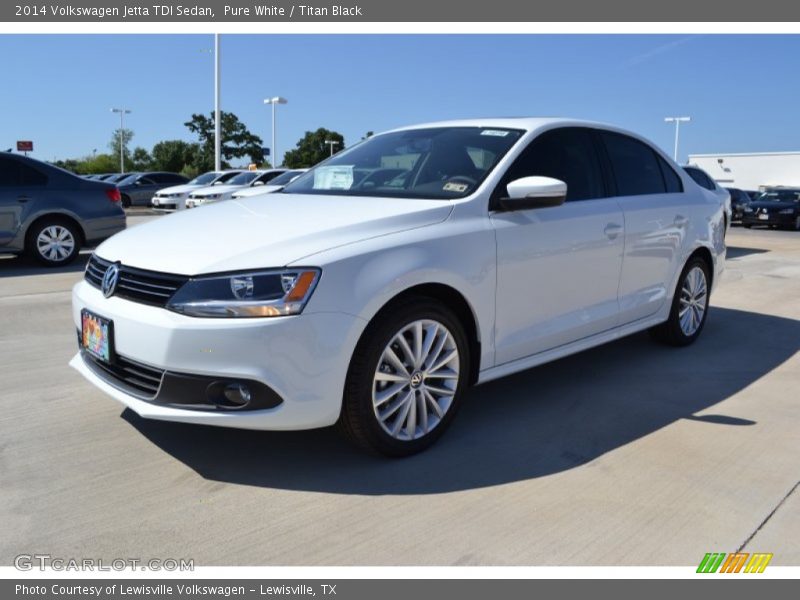 Pure White / Titan Black 2014 Volkswagen Jetta TDI Sedan
