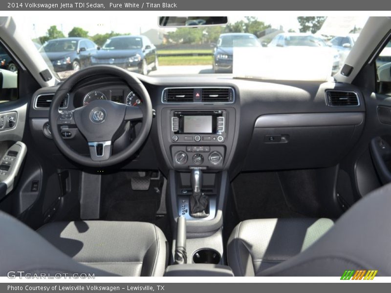 Pure White / Titan Black 2014 Volkswagen Jetta TDI Sedan