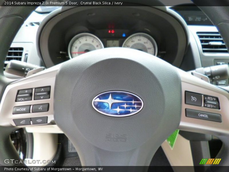Crystal Black Silica / Ivory 2014 Subaru Impreza 2.0i Premium 5 Door